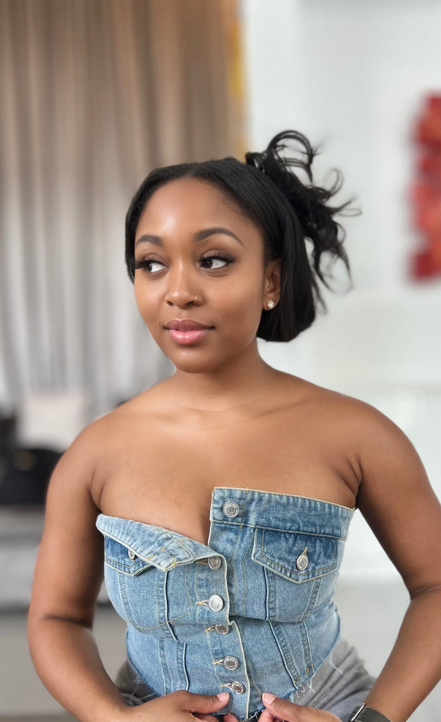 Denim Corset - Miss Tino Boutique