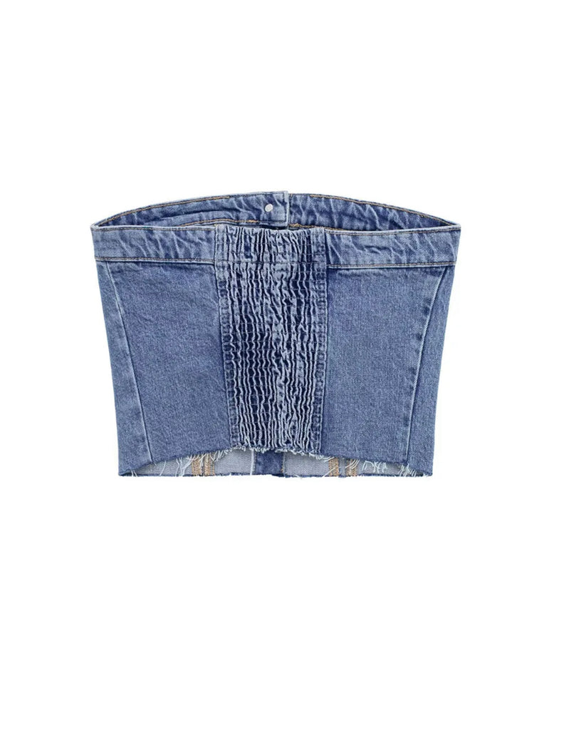 Denim Corset - Miss Tino Boutique