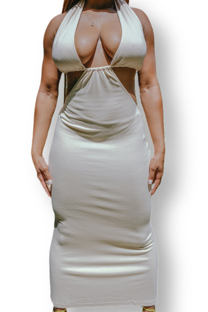 Stone Cut-Out Midi - Miss Tino Boutique