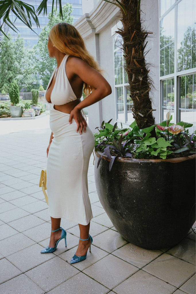 Stone Cut-Out Midi - Miss Tino Boutique